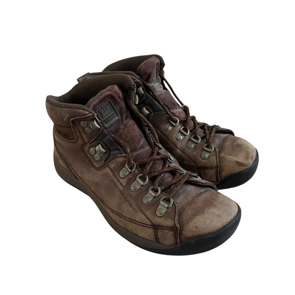 Caterpillar CAT Mens Brown Leather Active Alaska Work Boots Size 9‎